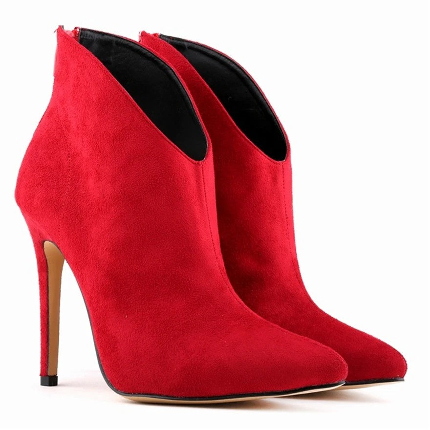 Plunge Vamp Stiletto Boots