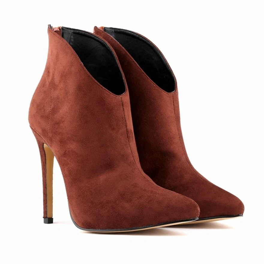 Plunge Vamp Stiletto Boots