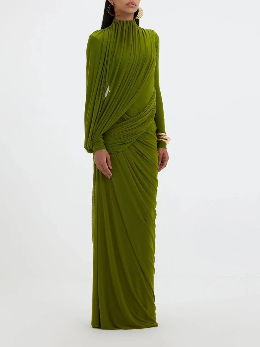 Cascata Draped Maxi Dress