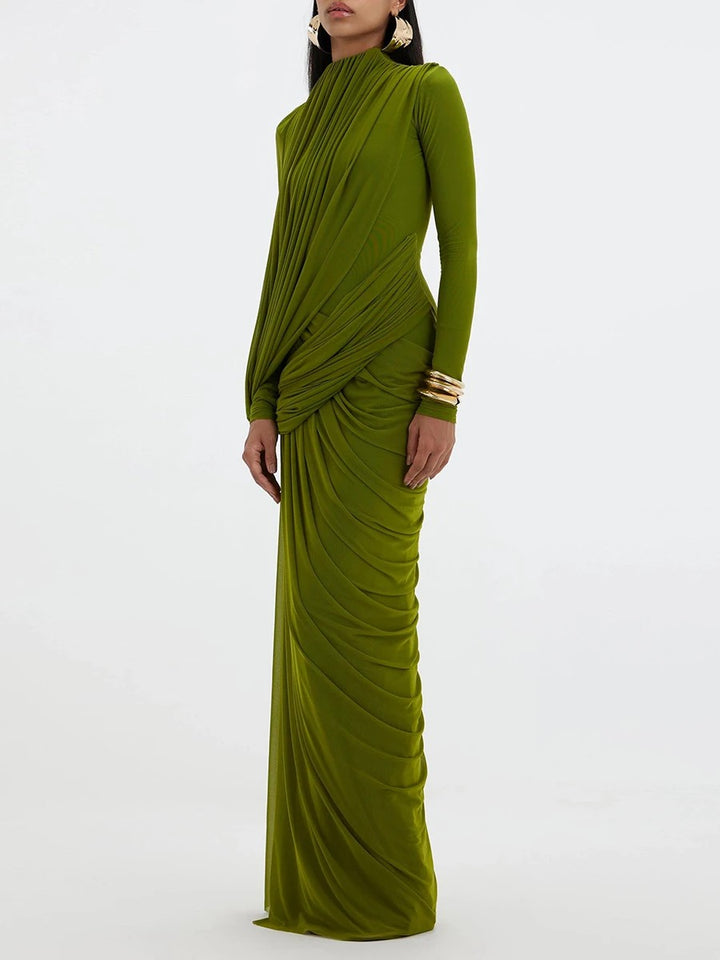 Cascata Draped Maxi Dress