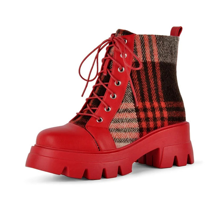 Prudence Plaid Boots