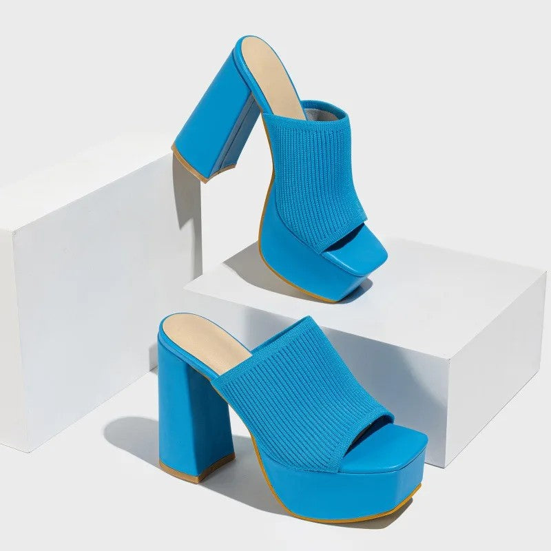 Rialto Knit Platform Mules