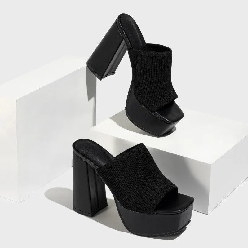 Rialto Knit Platform Mules