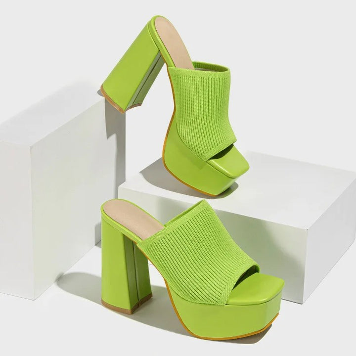 Rialto Knit Platform Mules