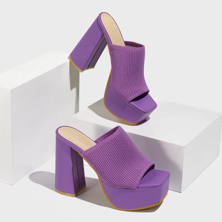 Rialto Knit Platform Mules
