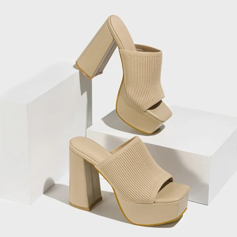 Rialto Knit Platform Mules