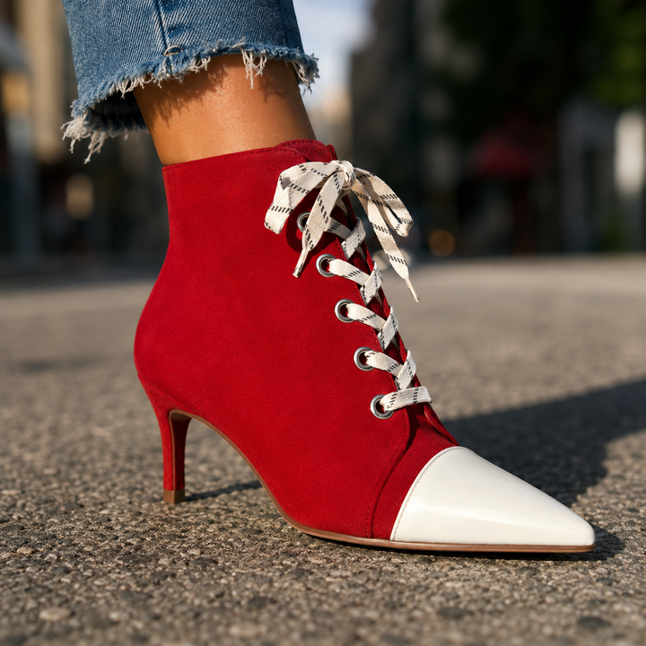 Camoscina Cap-Toe Booties
