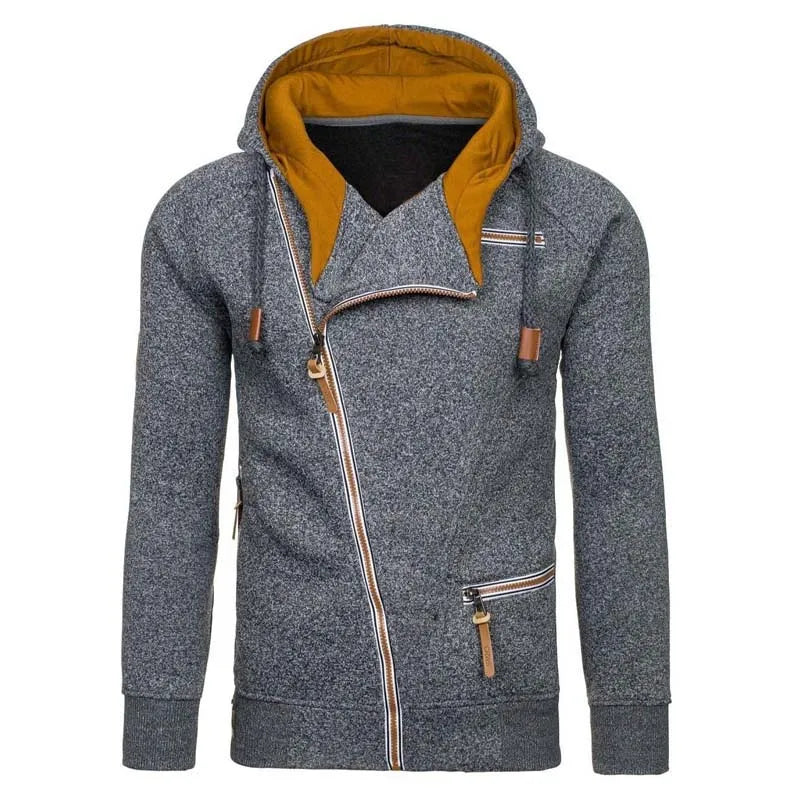 Halsted Diagonal Zip Hoodie