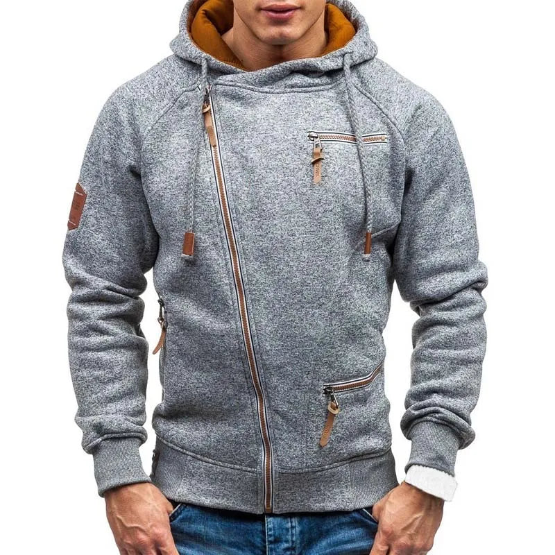 Halsted Diagonal Zip Hoodie