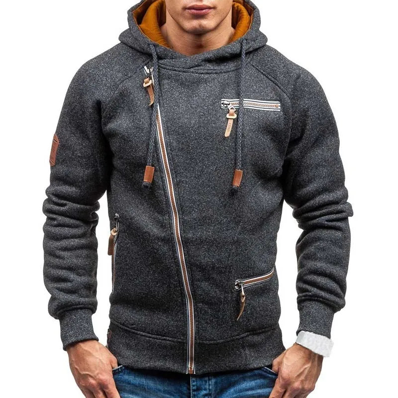 Halsted Diagonal Zip Hoodie