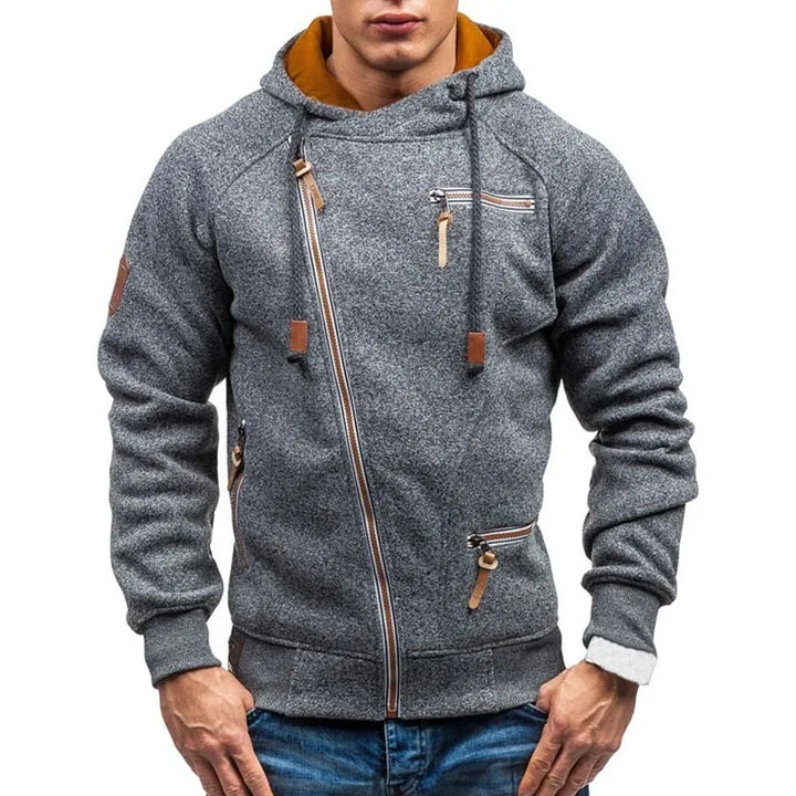 Halsted Diagonal Zip Hoodie