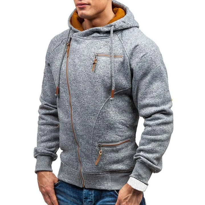 Halsted Diagonal Zip Hoodie