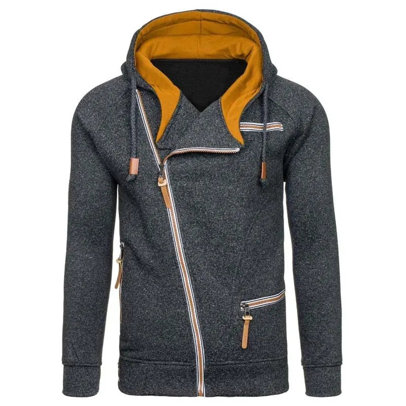 Halsted Diagonal Zip Hoodie