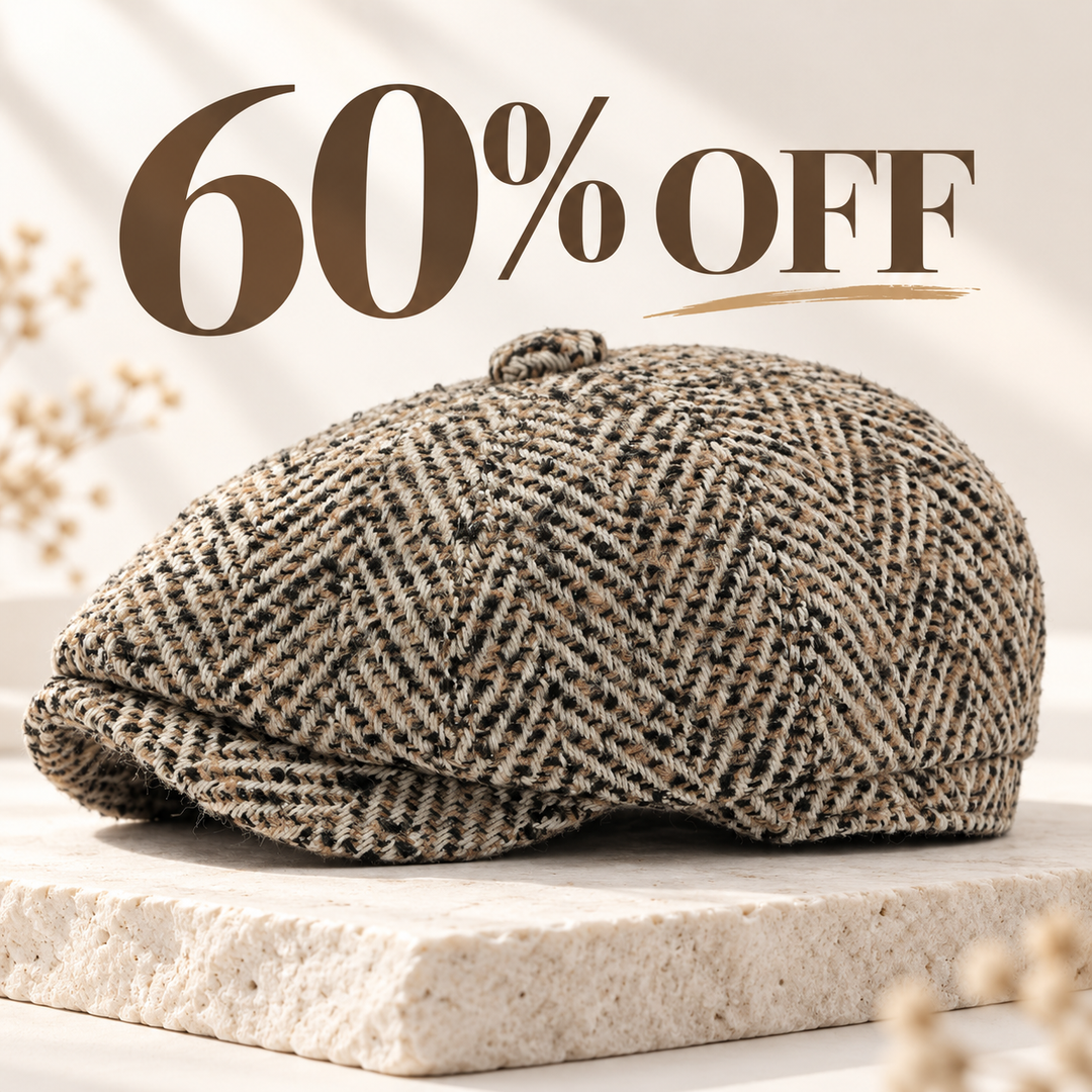 Newsboy Herringbone Baker Cap
