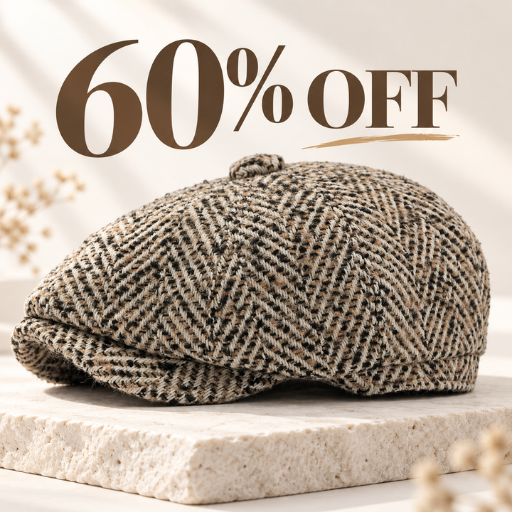 Newsboy Herringbone Baker Cap