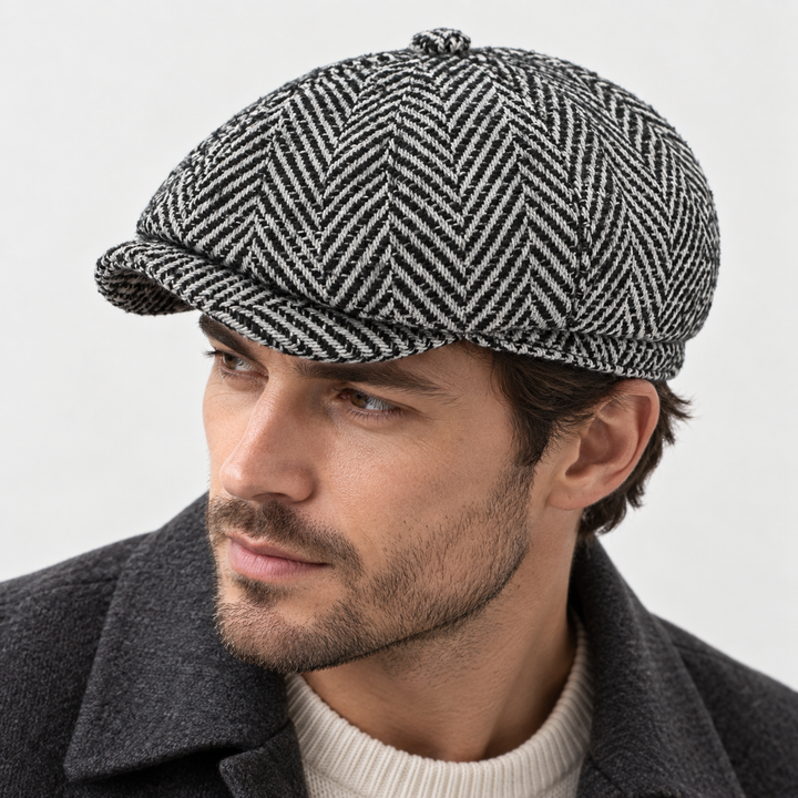 Newsboy Herringbone Baker Cap