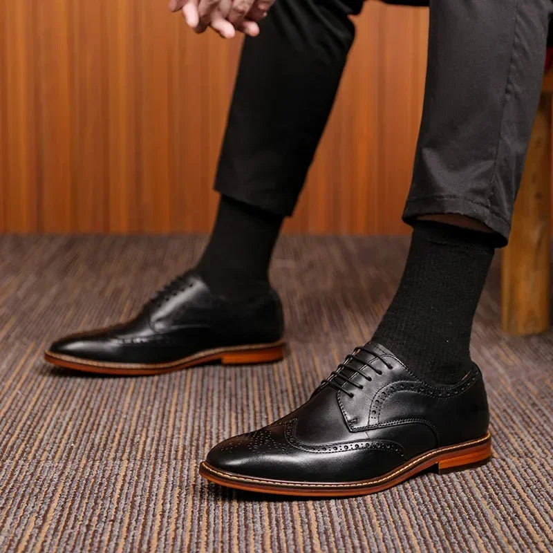 Pavone Wingtip Brogue Derbies