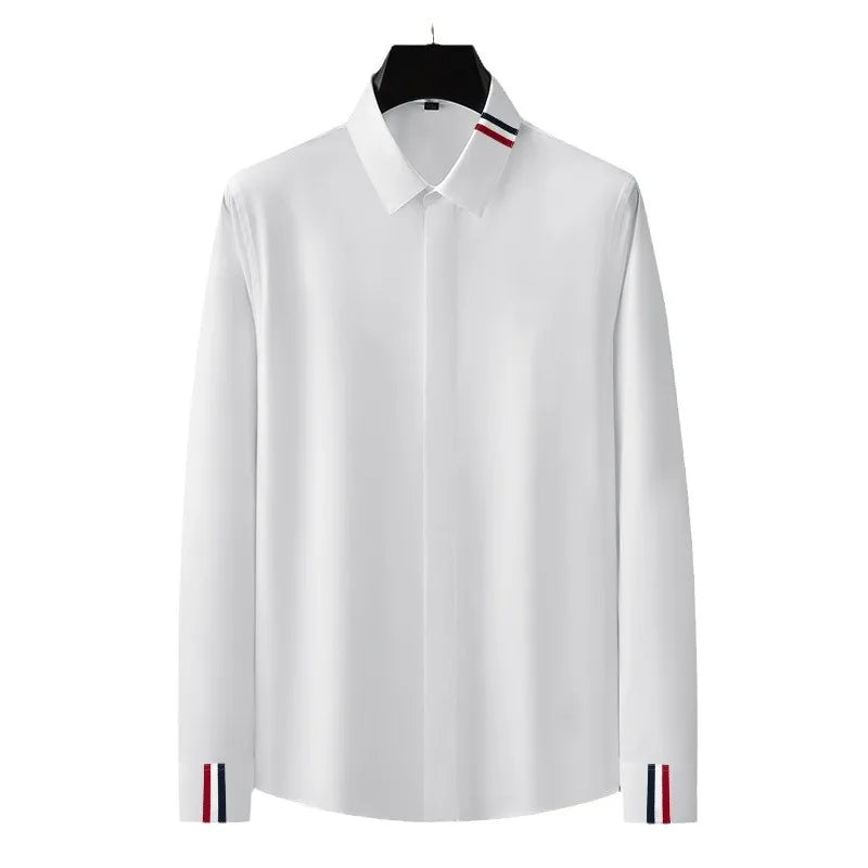 Tricolore Ribbon Dress Shirt