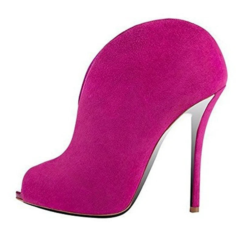 Voragine Peep-Toe Stiletto Booties