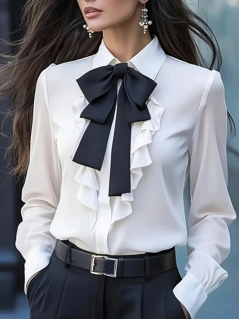 Vittoria Bow Ruffle Blouse