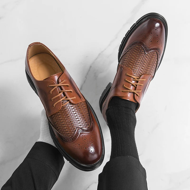 Intrecciato Woven Brogue Derbies