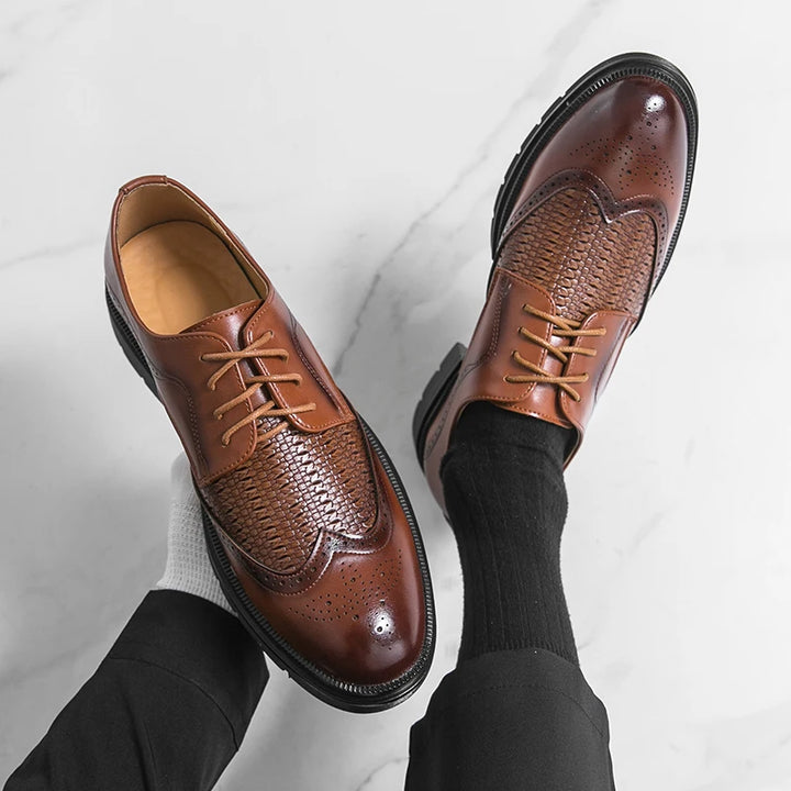 Intrecciato Woven Brogue Derbies