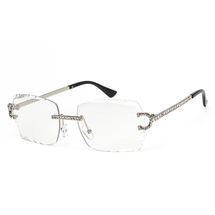 Lumiere Crystal Rimless Sunglasses