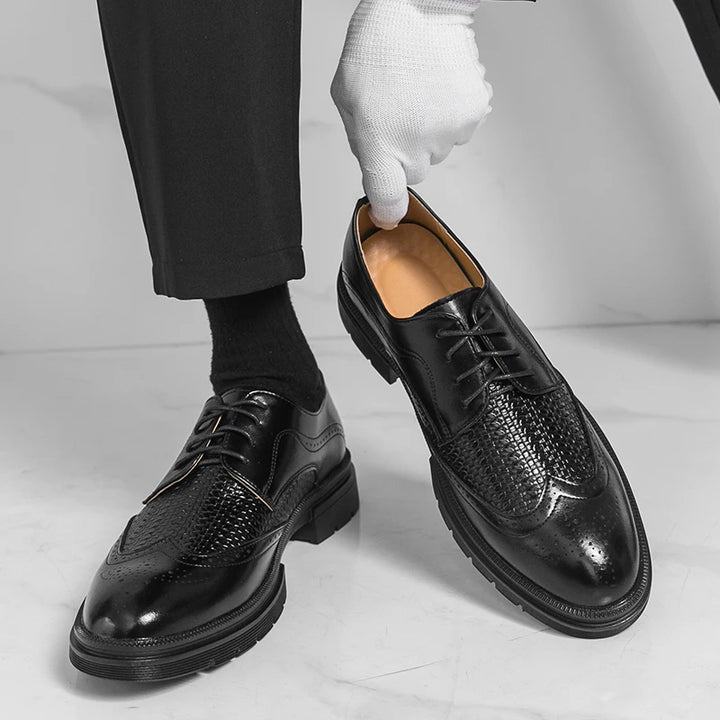 Intrecciato Woven Brogue Derbies