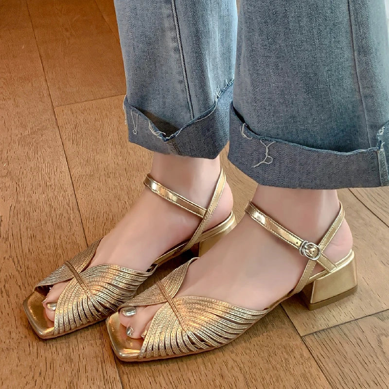 Raggiera Leather Sandals