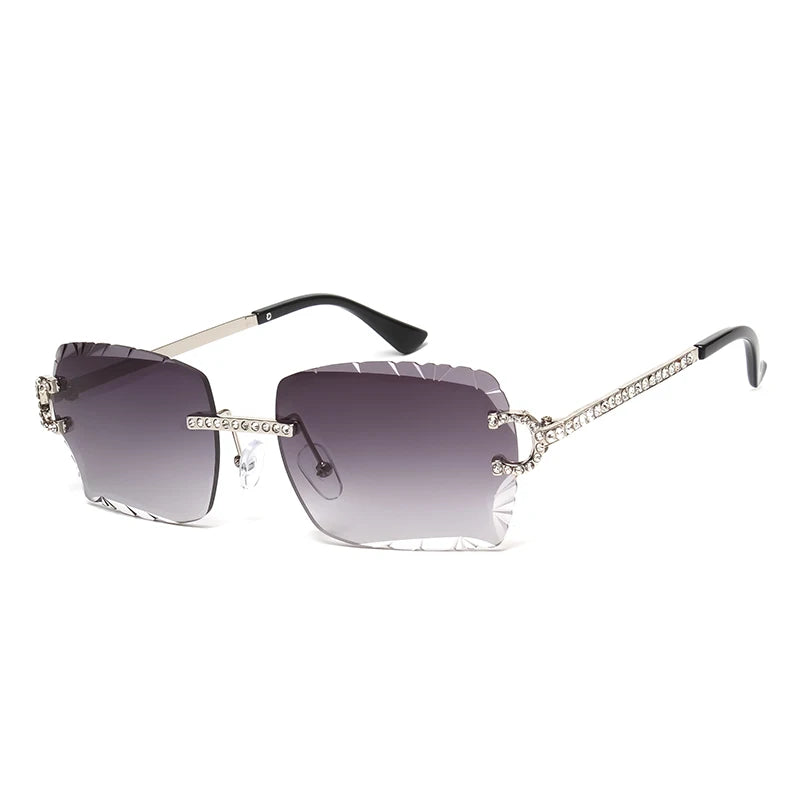 Lumiere Crystal Rimless Sunglasses
