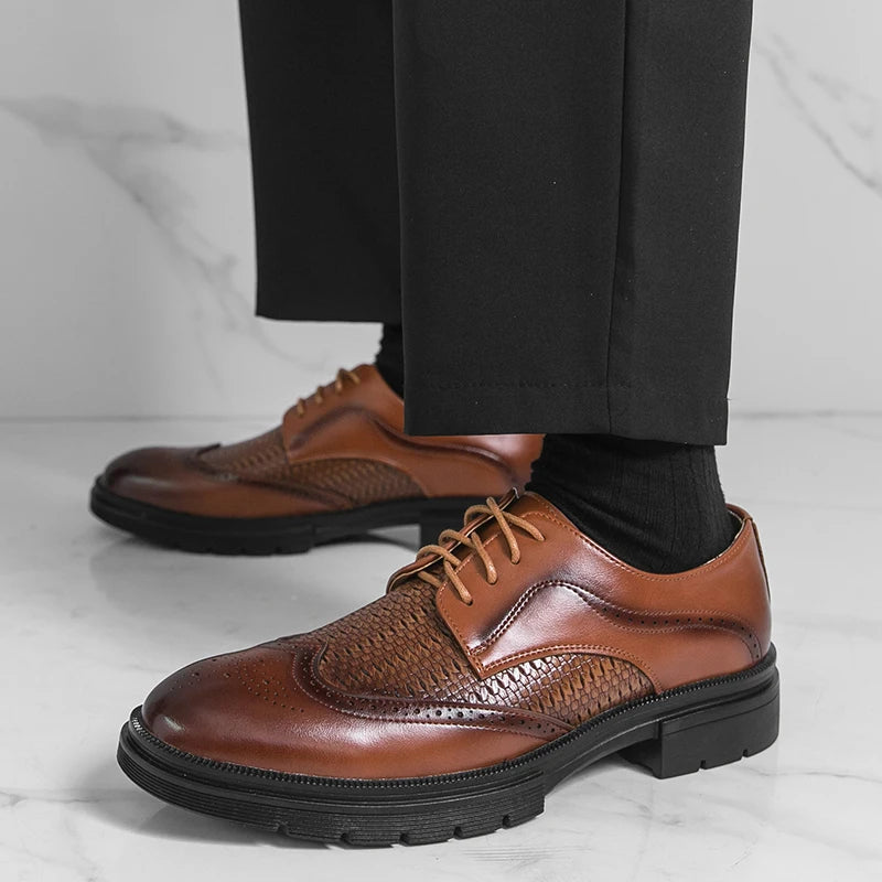 Intrecciato Woven Brogue Derbies