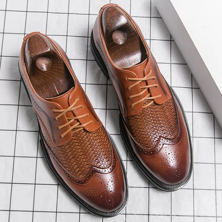 Intrecciato Woven Brogue Derbies