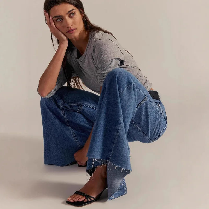Campana Raw-Hem Flared Jeans