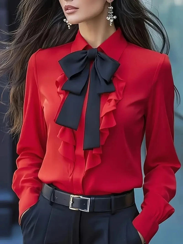 Vittoria Bow Ruffle Blouse
