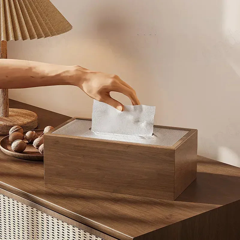 Noce Walnut Tissue Box