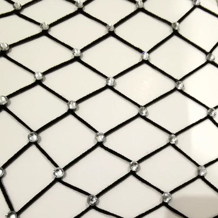 Diamante Crystal Fishnet Tights
