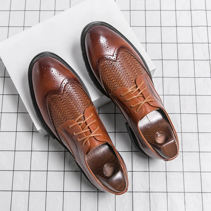 Intrecciato Woven Brogue Derbies