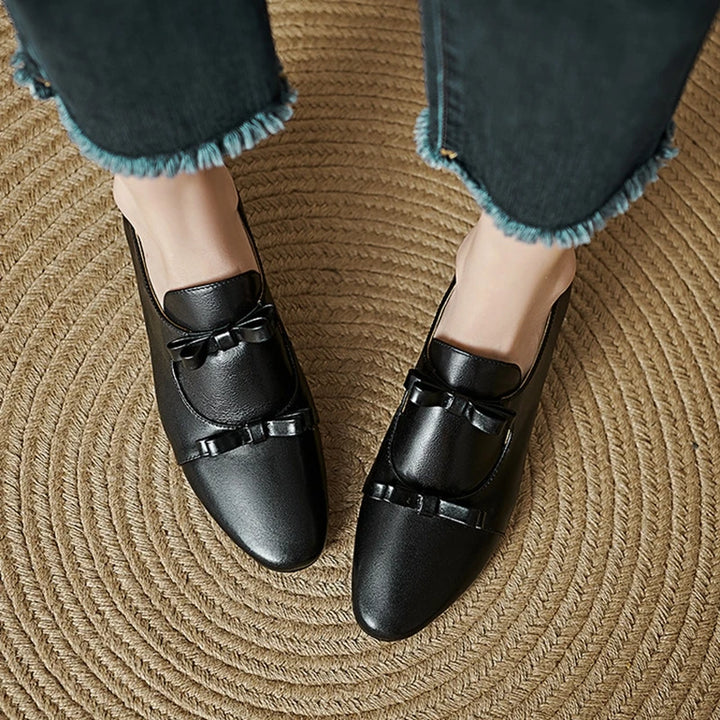Nastrina Bow Block-Heel Loafers