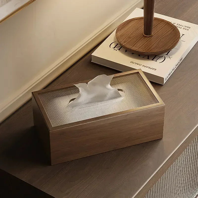 Noce Walnut Tissue Box