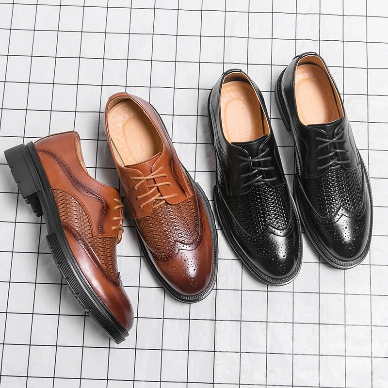Intrecciato Woven Brogue Derbies