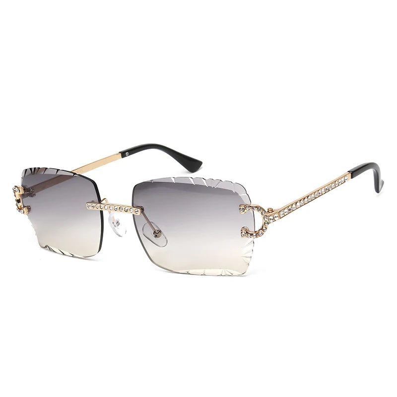 Lumiere Crystal Rimless Sunglasses