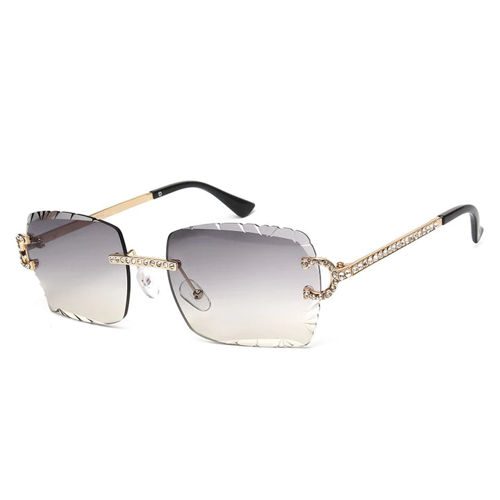 Lumiere Crystal Rimless Sunglasses