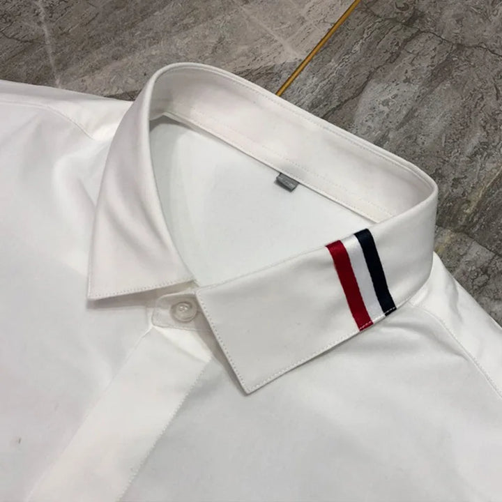 Tricolore Ribbon Dress Shirt