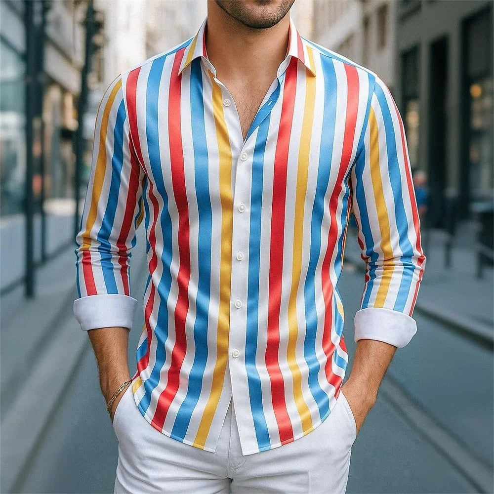 Portico Vertical-Stripe Shirt