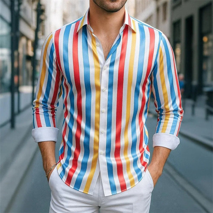 Portico Vertical-Stripe Shirt