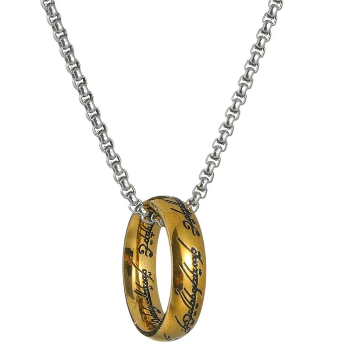 Shire Script Ring Necklace