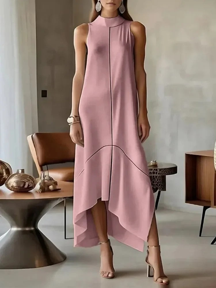 Vespera Asymmetric Maxi Dress