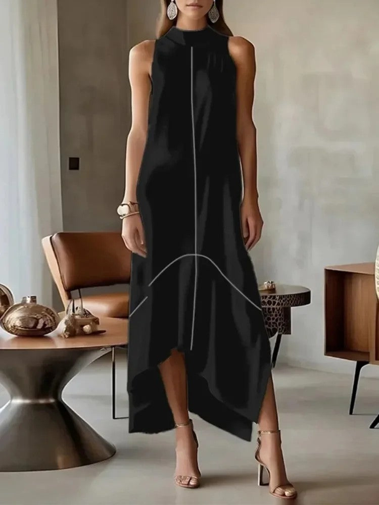 Vespera Asymmetric Maxi Dress