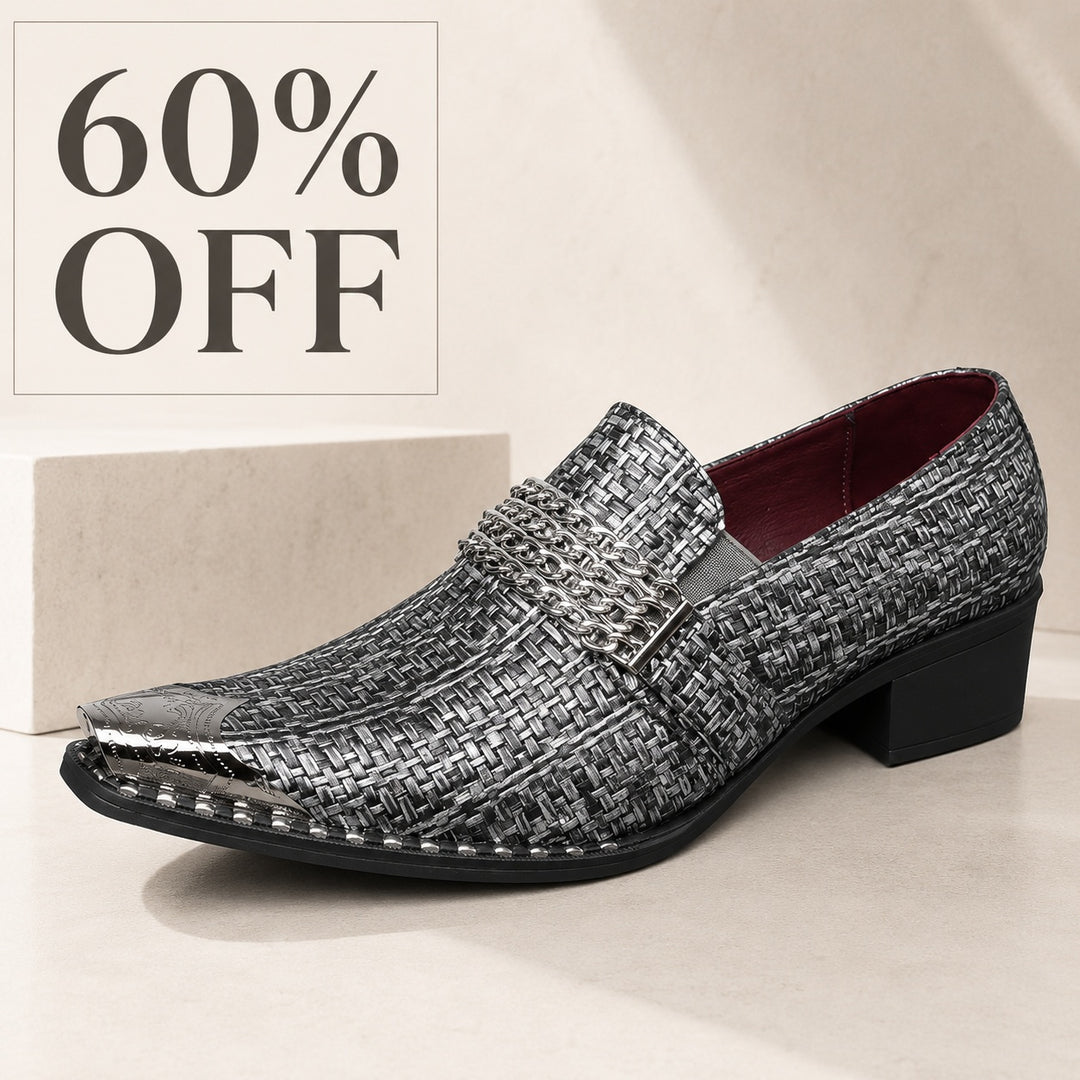 Aragosta Chain-Bar Pointed Loafers — ce_metastatic_01