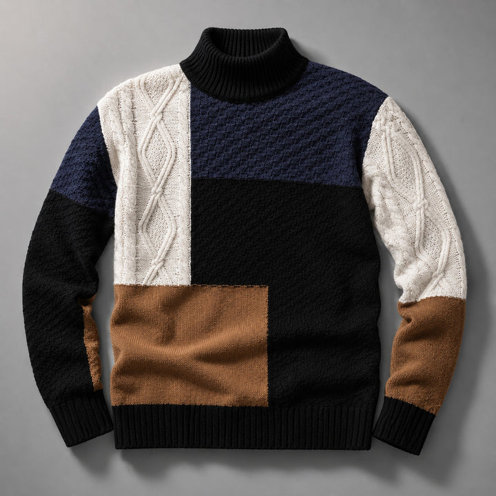 Ashland Patchwork Mock-Neck Sweater — ce_soul_s1_01